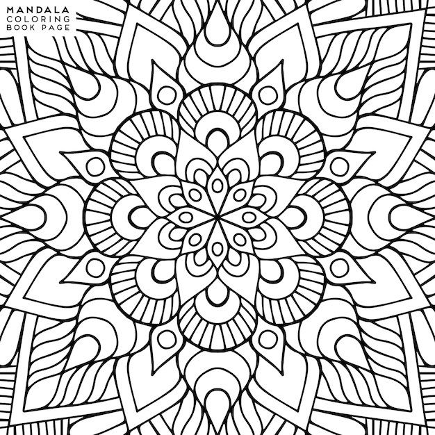 Mandala coloring illustration