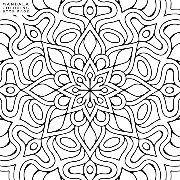 Vettore illustrazione da colorare mandala