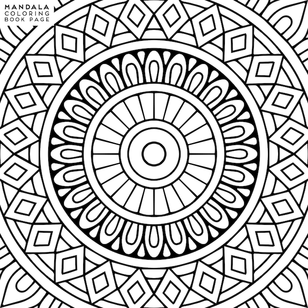 Mandala coloring illustration