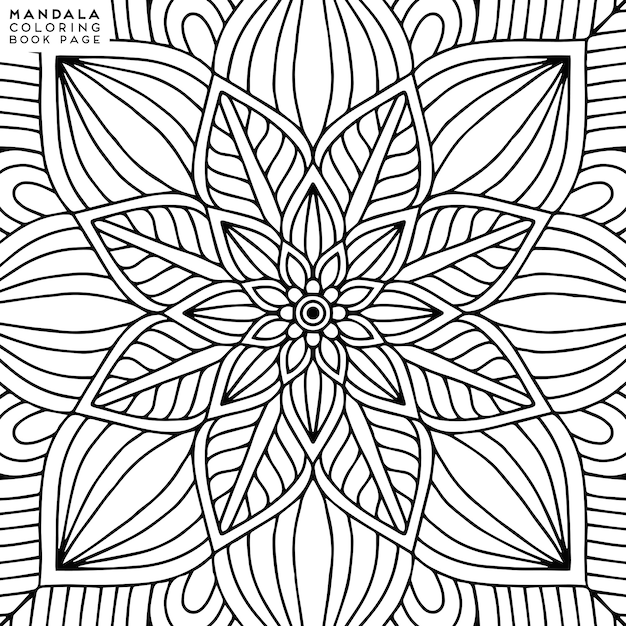 Mandala coloring illustration