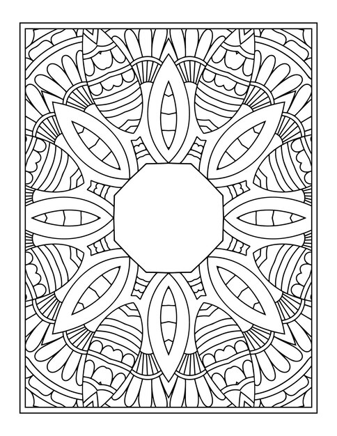 Vector mandala coloring page for adult