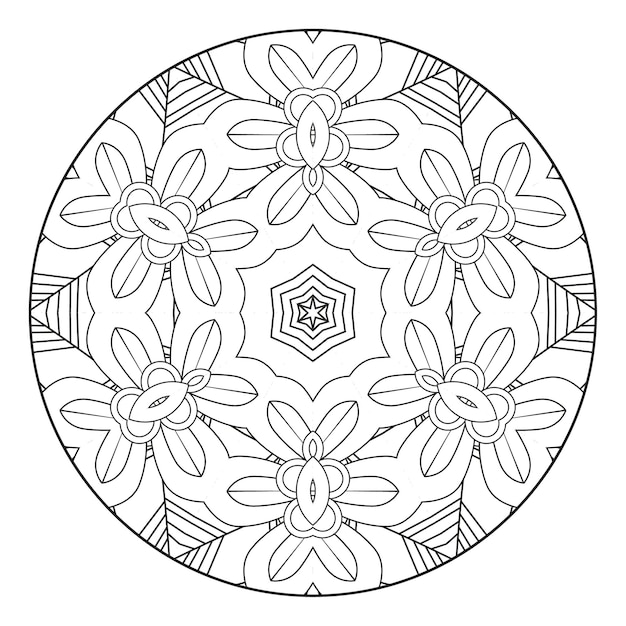 Mandala coloring page for adults and kids Mandala coloring book Mandala pattern coloring page