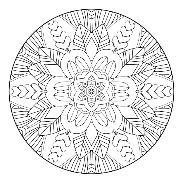 Mandala coloring page for adults and kids Mandala coloring book Mandala pattern coloring page