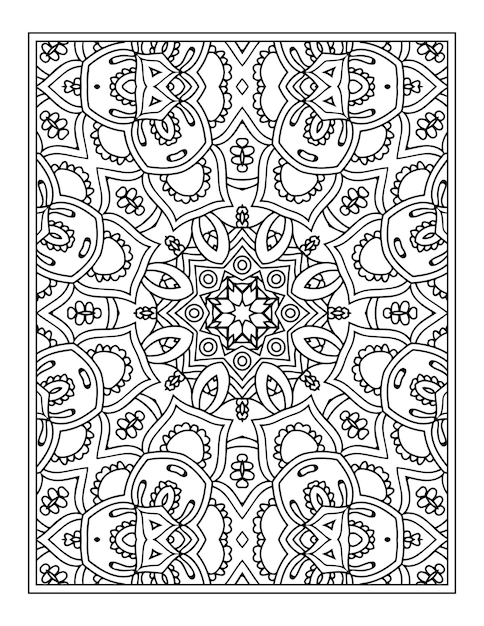 Mandala coloring page for adults Mandala Background With floral ornament pattern