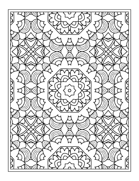 Mandala coloring page for adults Mandala Background With floral ornament pattern