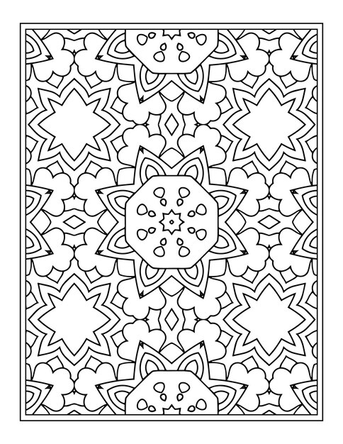 Раскраска Мандала для взрослых Фон мандалы с цветочным орнаментом