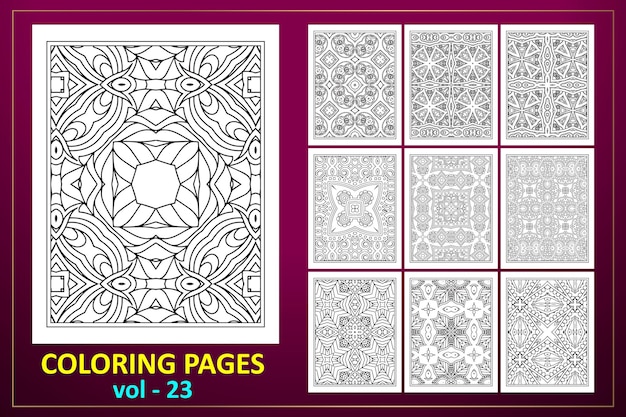 Mandala coloring page background black and white coloring page pattern