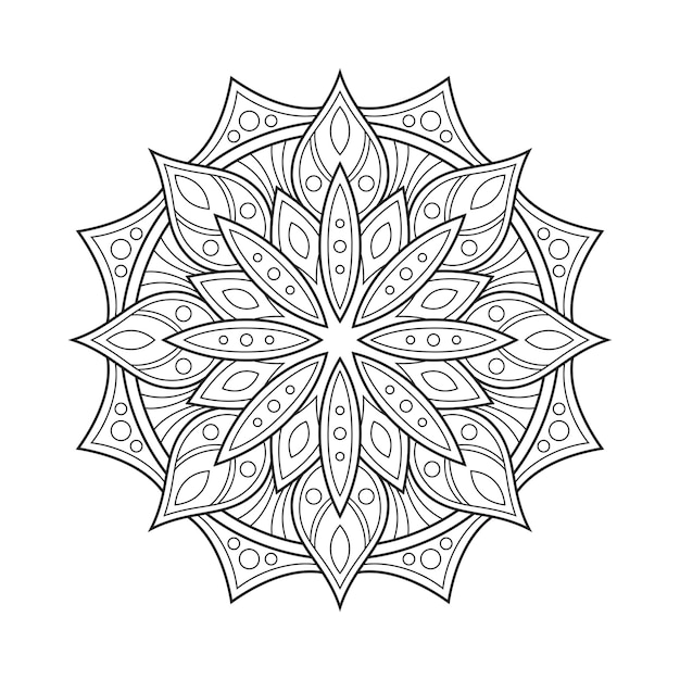 Mandala da colorare. mandala arabesque.