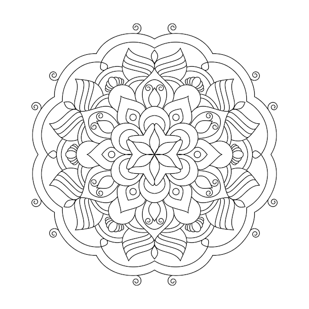 Mandala coloring page and book