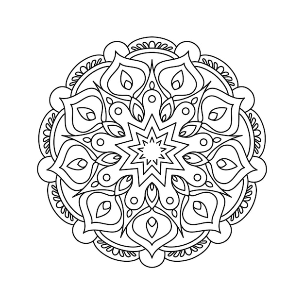 Mandala coloring page and book