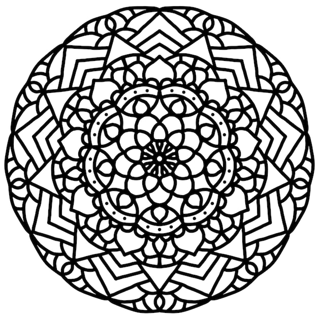 Mandala coloring page color doodle mandala mehndi tattoo decoration