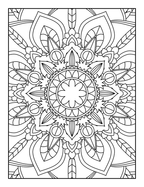 Mandala da colorare. pagina da colorare. mandala