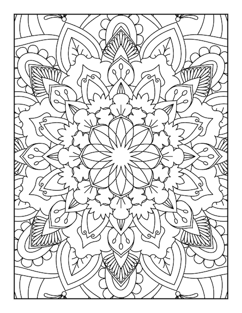 Mandala da colorare. pagina da colorare. mandala