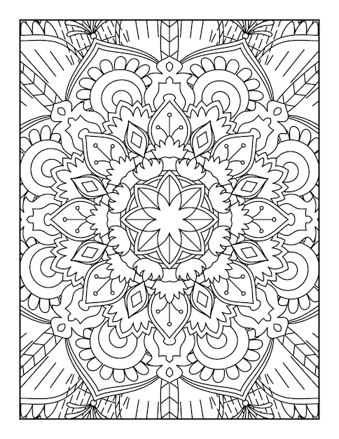 Mandala da colorare. pagina da colorare. mandala