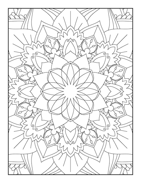 Mandala da colorare. pagina da colorare. mandala