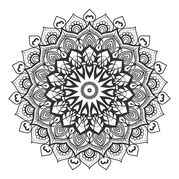 Vettore disegno della pagina di colorazione della mandala