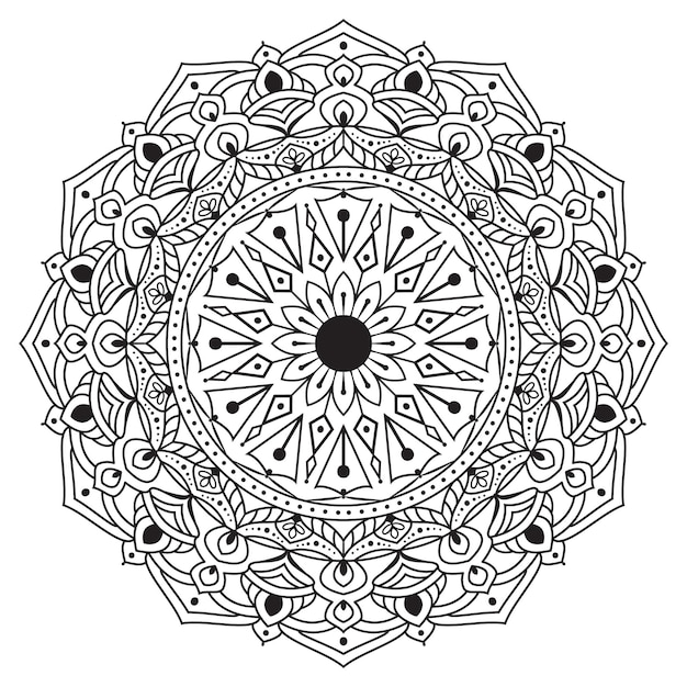 Disegno della pagina di colorazione della mandala