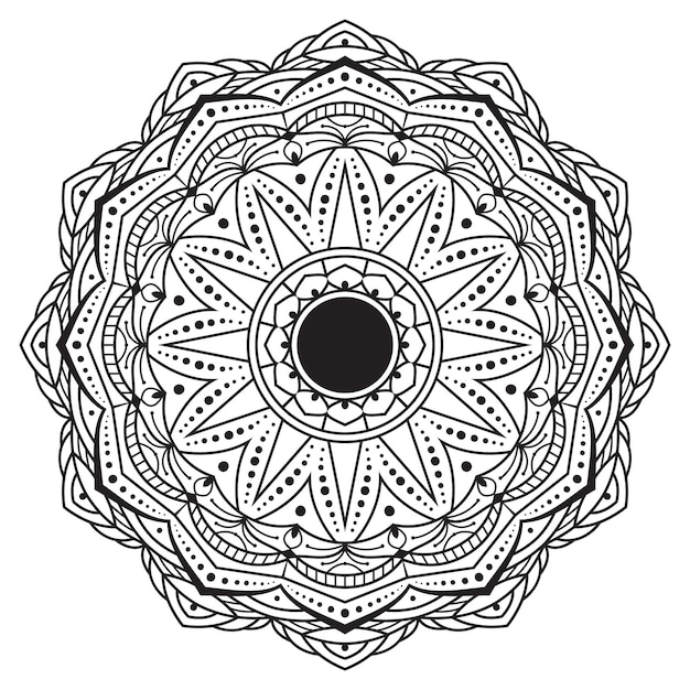 Disegno della pagina di colorazione della mandala