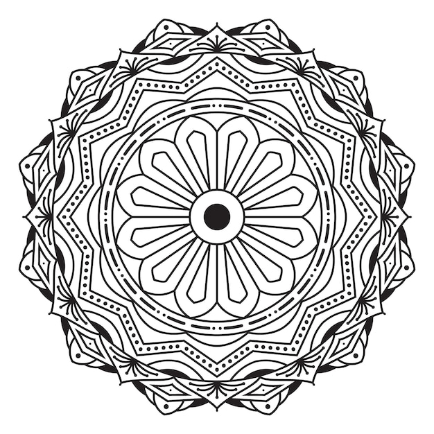Mandala coloring page design