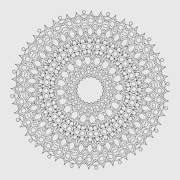 Vector mandala coloring page design.