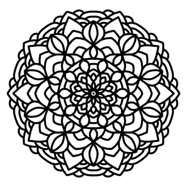 mandala coloring page Flower Mandala background