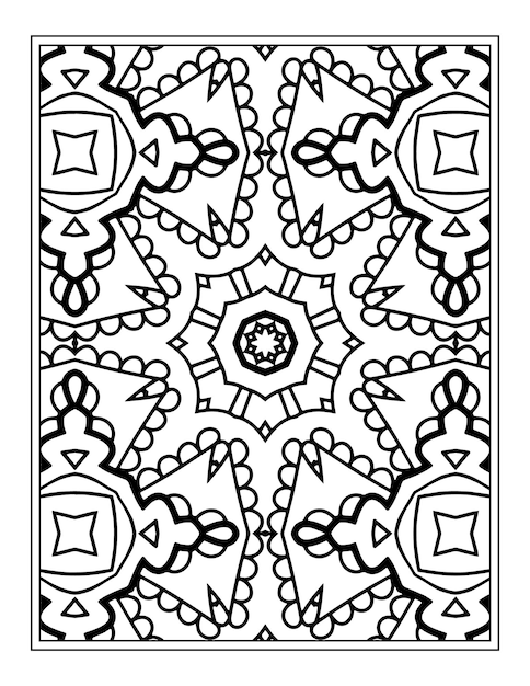 Mandala da colorare pagina kdp coloring book design