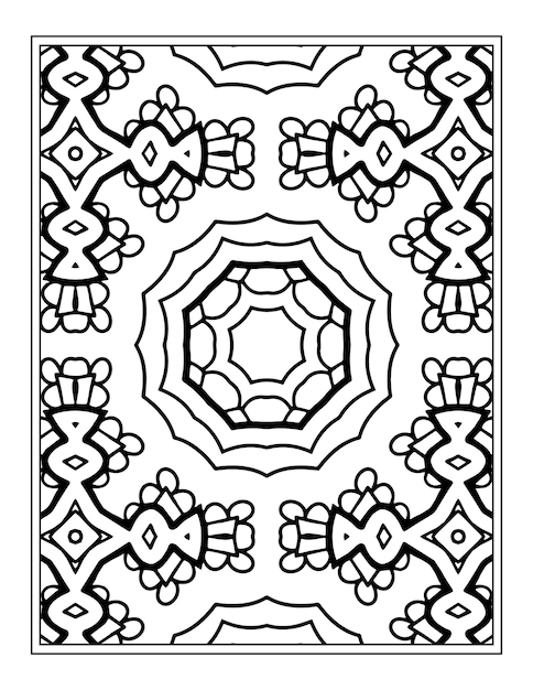 Mandala da colorare pagina kdp coloring book design