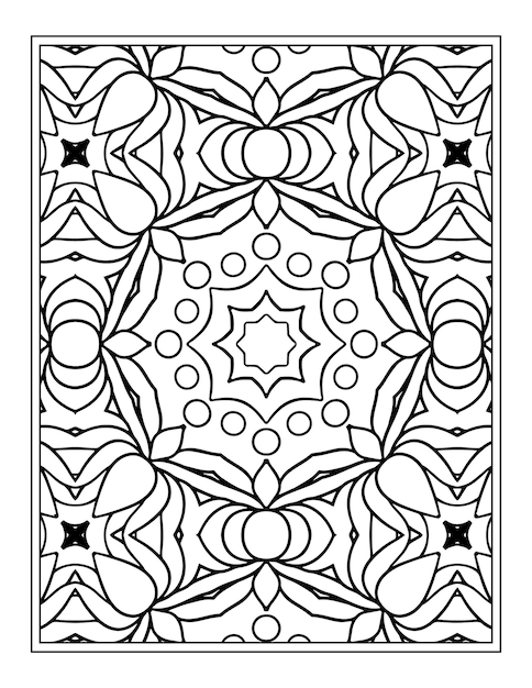 Mandala da colorare pagina kdp coloring book design