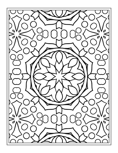 Mandala coloring page kdp coloring book design