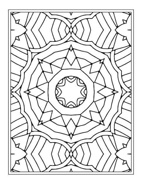 Pagina da colorare mandala per libro da colorare kdp