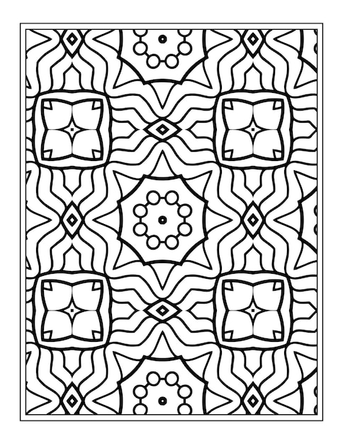 Pagina da colorare mandala per libro da colorare kdp