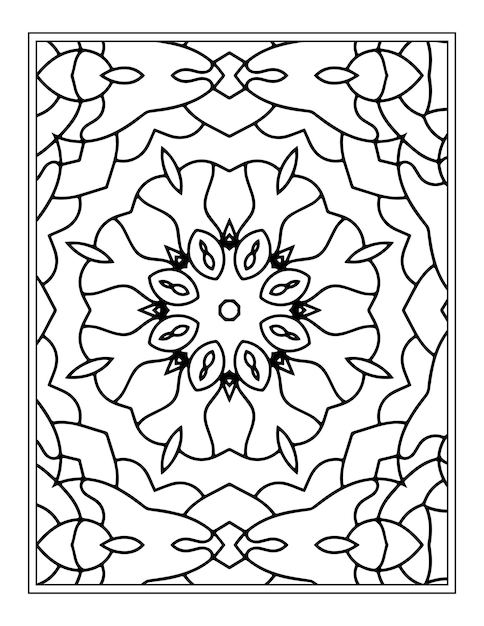 Pagina da colorare mandala per la pagina da colorare di kdp