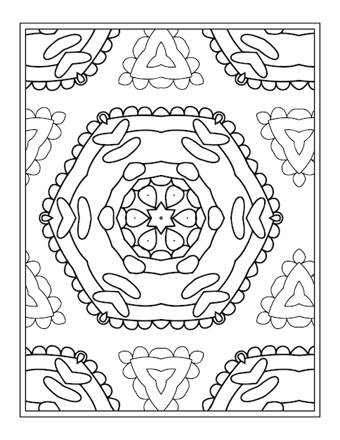 Pagina da colorare mandala per la pagina da colorare di kdp