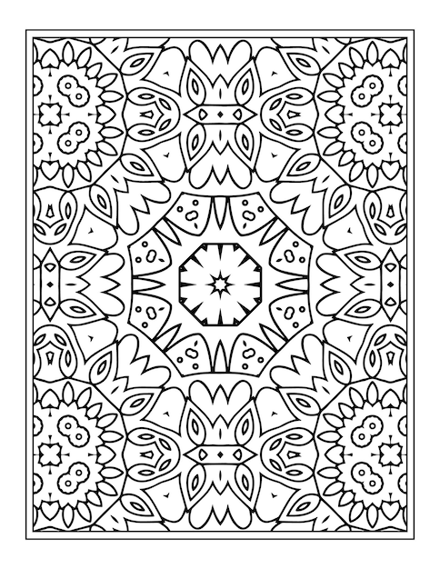 Mandala coloring page for kdp Floral ornament mandala Pattern