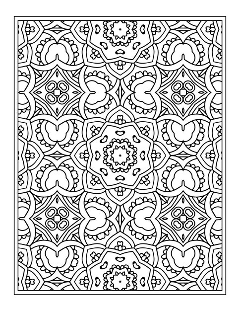 Mandala coloring page for kdp Floral ornament mandala Pattern