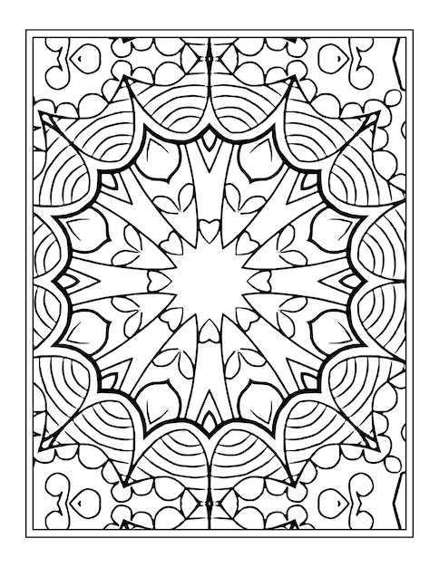 Mandala coloring page for kdp interior