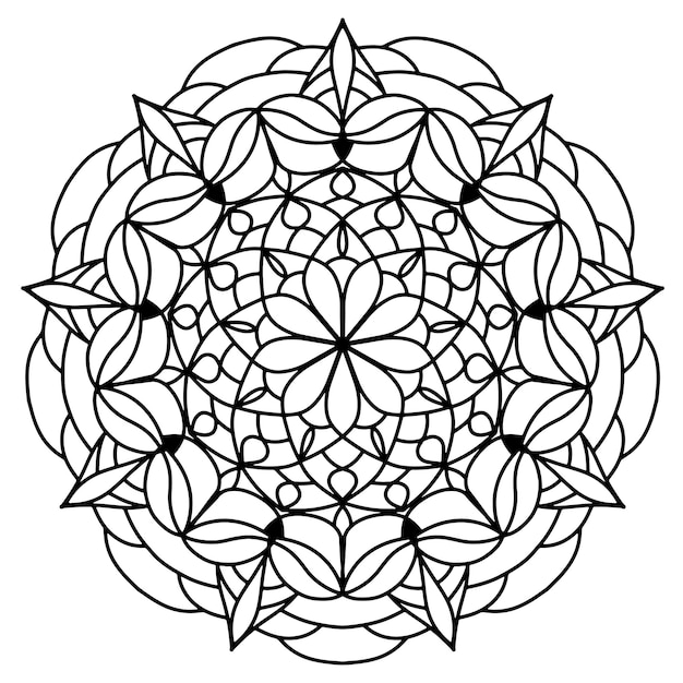 Mandala Coloring Page for Kids