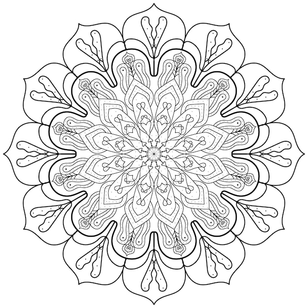 Mandala Coloring Page Vector EPS File And Image