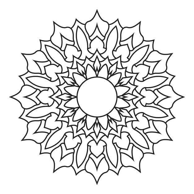 Mandala coloring page. Vector illustration