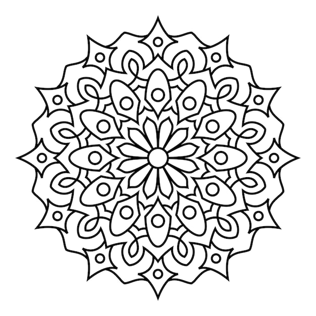 Mandala coloring page. vector illustration