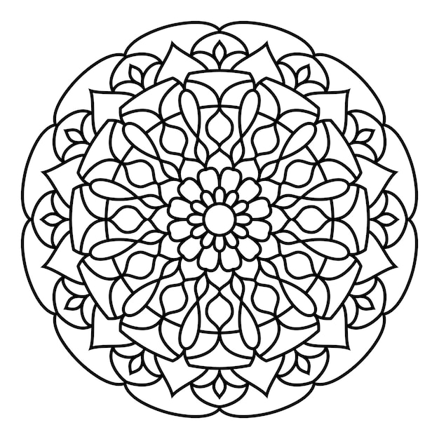 Mandala da colorare. illustrazione vettoriale