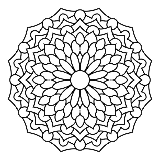 Mandala coloring page. Vector illustration