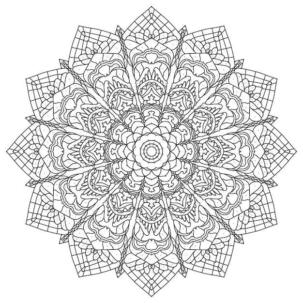 Mandala Coloring Page. Vector Mandala EPS And Image