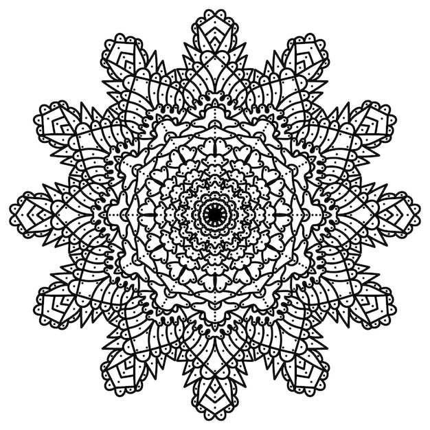 Mandala Coloring Page. Vector Mandala EPS And Image