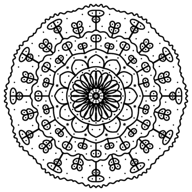 Mandala coloring page. vector mandala eps and image