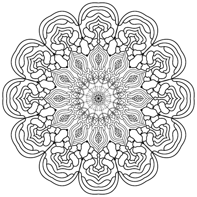 Mandala coloring page. vector mandala eps and image