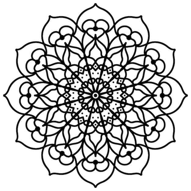mandala coloring page. vector mandala eps and image