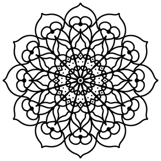 Mandala coloring page. vector mandala eps and image