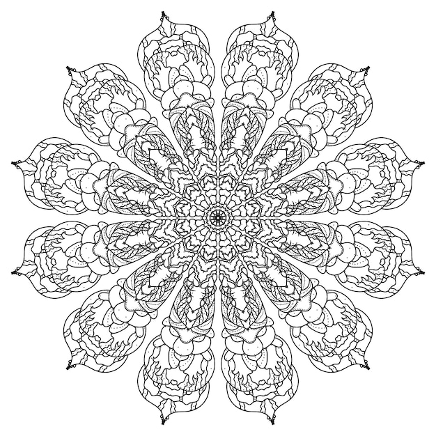 Mandala Coloring Page. Vector Mandala EPS And Image