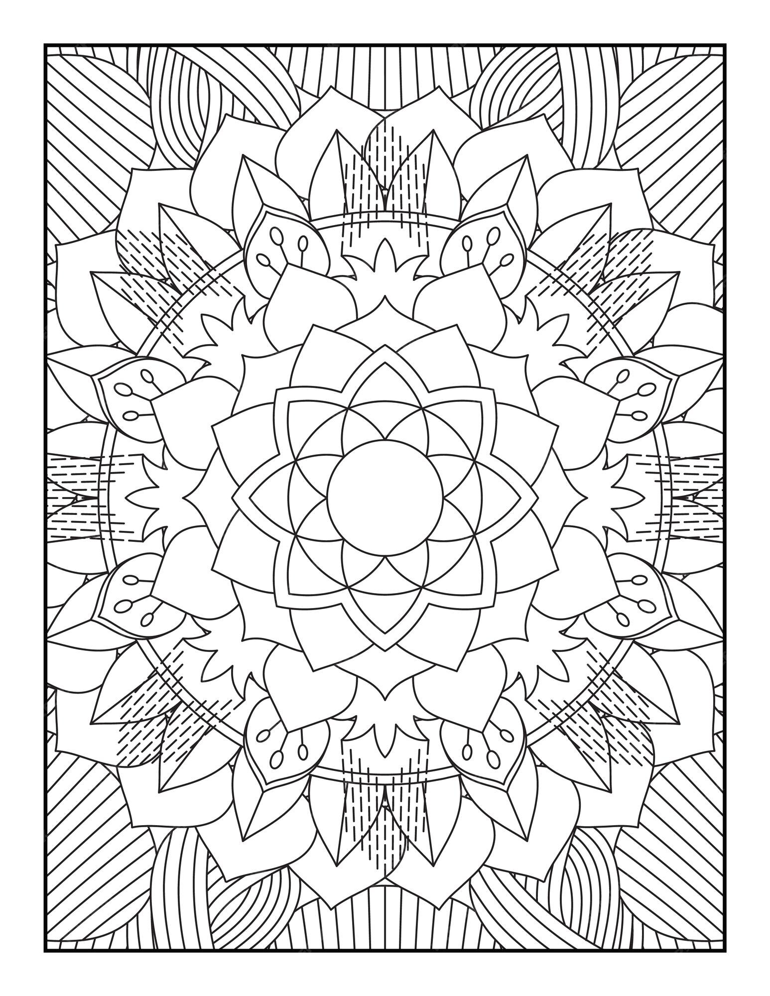 Premium Vector | Mandala Coloring Page